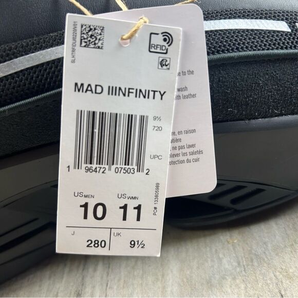 New Adidas Mad IIInfinity Black Carbon Basketball Sneaker Shoe Mens Size 10 - Picture 9 of 10
